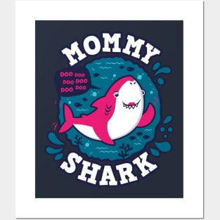 Mommy Shark (trace) Posters and Art